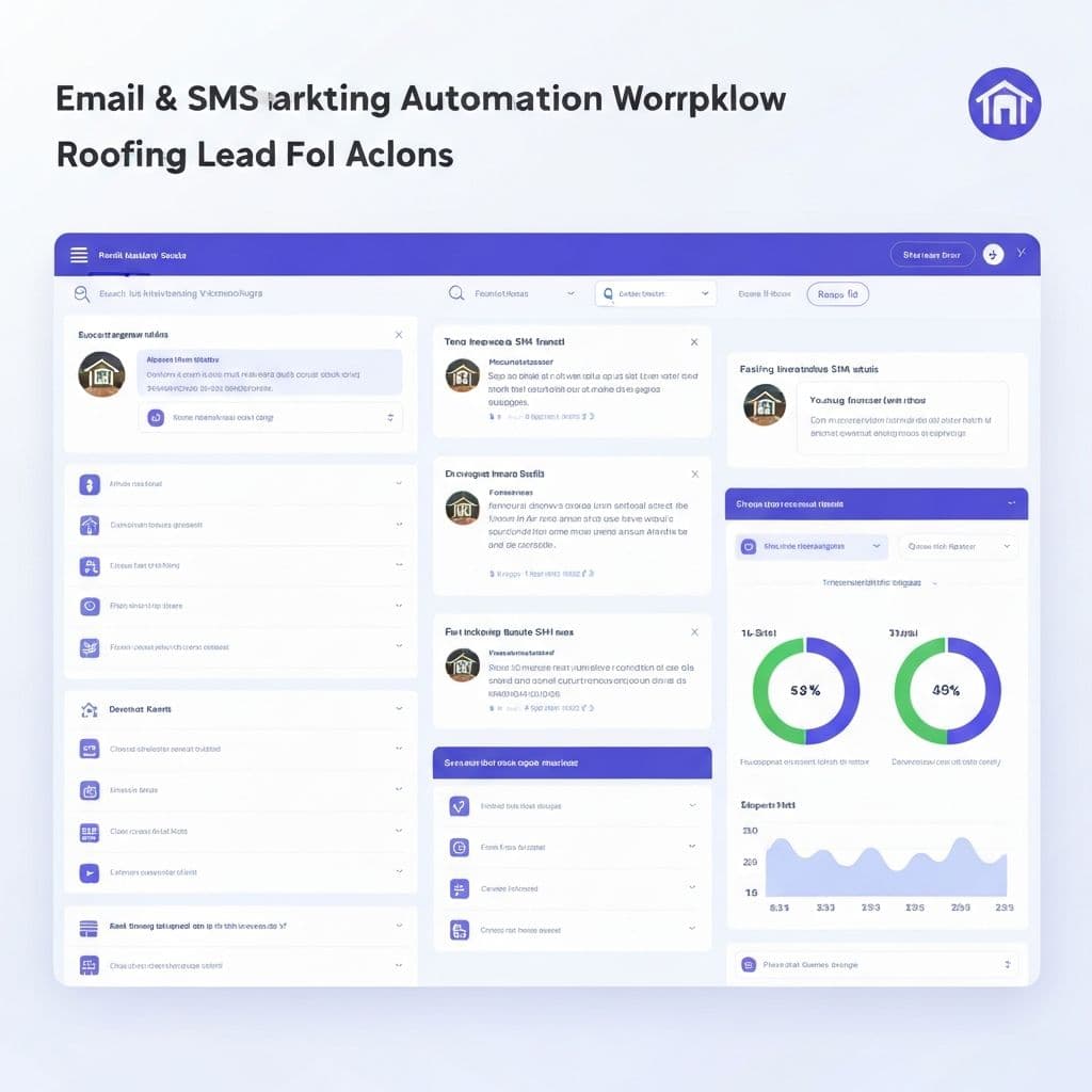 Automated email and SMS follow-up system for roofing leads
