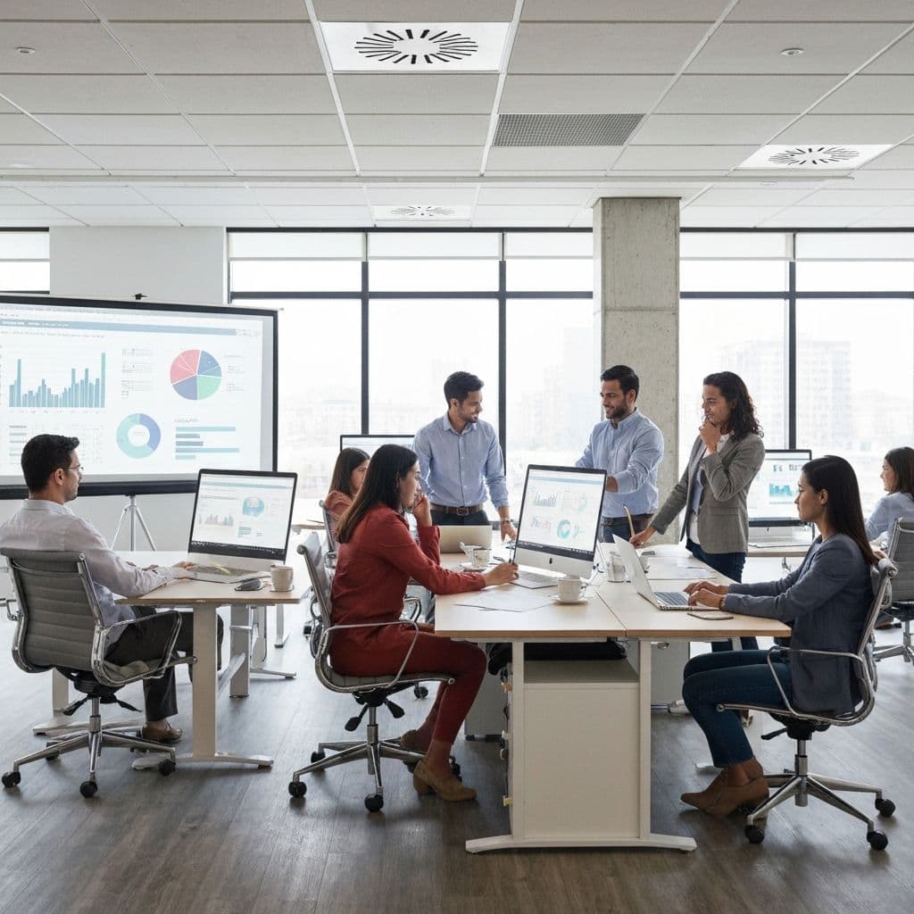 White label marketing agency team collaborating on digital campaigns