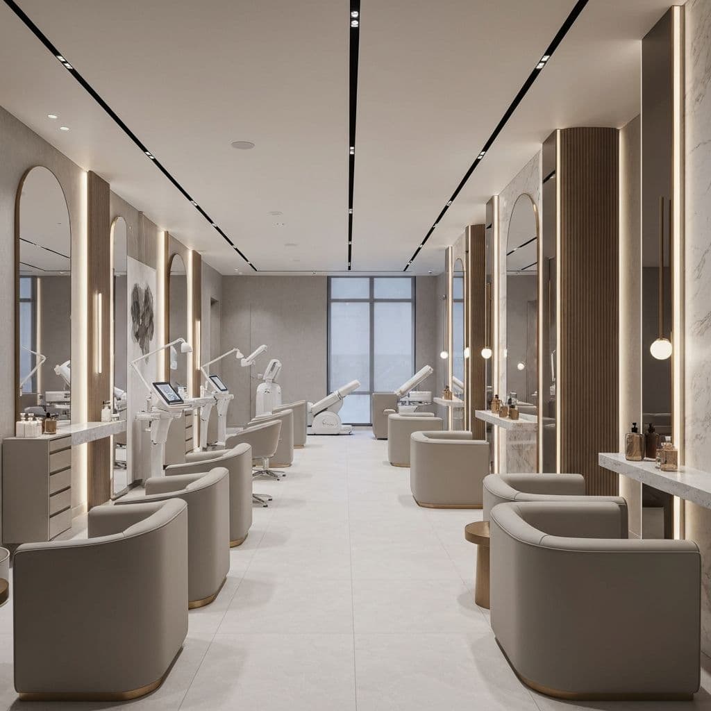 Modern luxury spa and salon interior