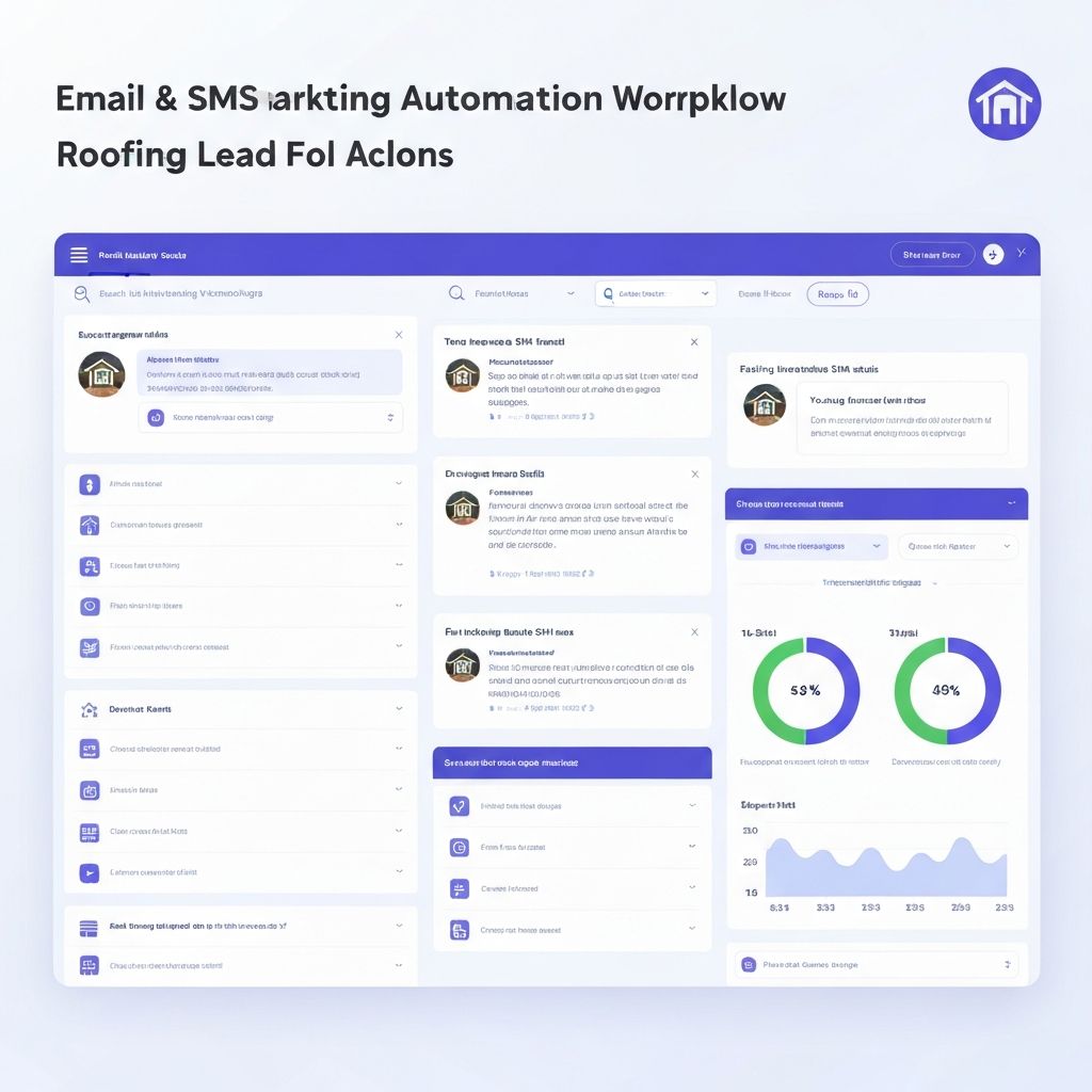 Automated email and SMS follow-up system for roofing leads