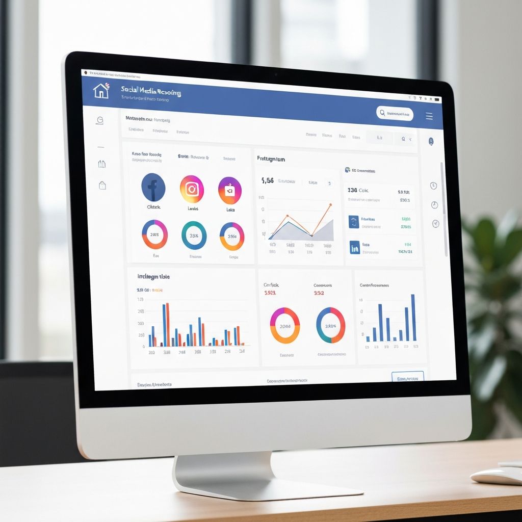 Social media advertising dashboard showing roofing ad campaigns